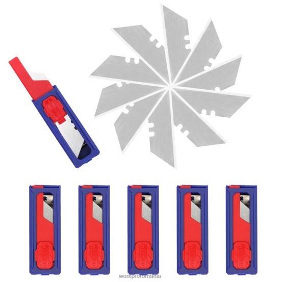 lame de cuțit utilitar, rezerve de lame de tăiat cutie de oțel sk5, dimensiune standard cu dozator individual, pachet de 50 WORKPRO 2HX8055 morden instrument