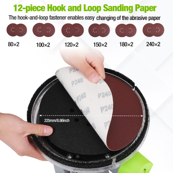 Slefuitor electric de gips-carton 720w cu aspirator WORKPRO 2HX80228 morden instrument