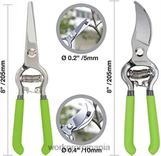 Mașină de tuns gard viu fără fir de 20 V și mașină de tuns gard viu portabil 2 în 1 și foarfece de tăiat din 2 piese și genunchiere de grădină WORKPRO 2HX80320 morden instrument