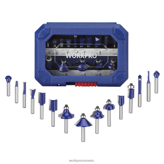 Set de 15 bucăți de frezat, șuruburi din carbură de tungsten cu tijă de 1/4 inch WORKPRO 2HX80130 morden instrument