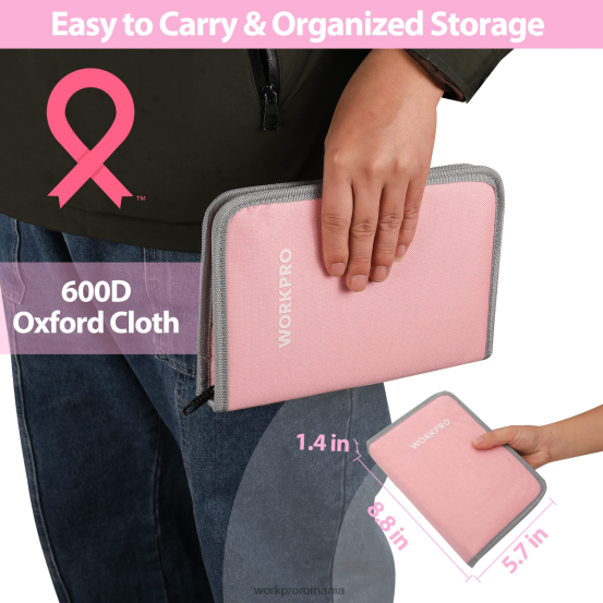 Setul de instrumente de reparație de precizie de 33 de bucăți include un set de clești WORKPRO 2HX80257 roz/albastru instrument