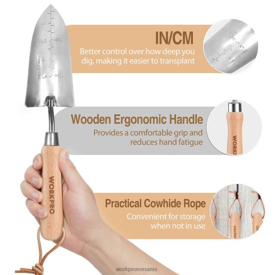 unelte de grădinărit set 7 buc, unelte de grădinărit rezistente din oțel inoxidabil WORKPRO 2HX80252 roz instrument