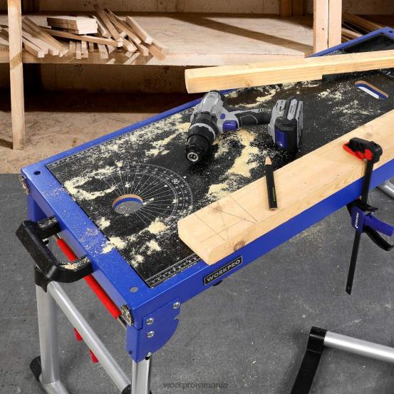 suport pentru ferăstrău de onglet Banc de lucru portabil 5 în 1 cu suport detașabil pentru ferăstrău și picioare reglabile în înălțime WORKPRO 2HX802 util depozitare