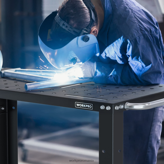 Masa de sudura portabila, capacitate de incarcare de 1200 lbs, blat de nitrurare WORKPRO 2HX8013 nou depozitare