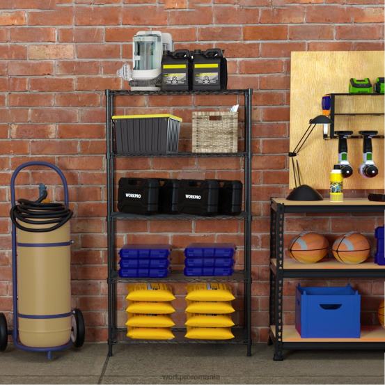 Raft pentru rafturi din sârmă pe 5 niveluri, rafturi metalice de depozitare, rafturi utilitare pentru sarcini grele WORKPRO 2HX8011 util depozitare