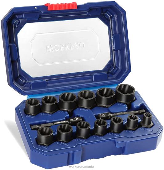 Set de 15 bucăți de șuruburi și piulițe de impact WORKPRO 2HX80128 util instrument