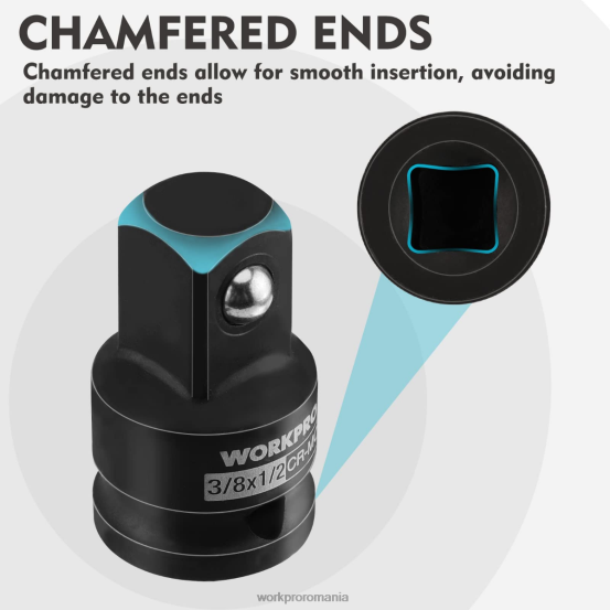 Set de adaptor și reductor pentru șofer cu impact din 4 piese, kit de conversie cheie WORKPRO 2HX8094 util instrument