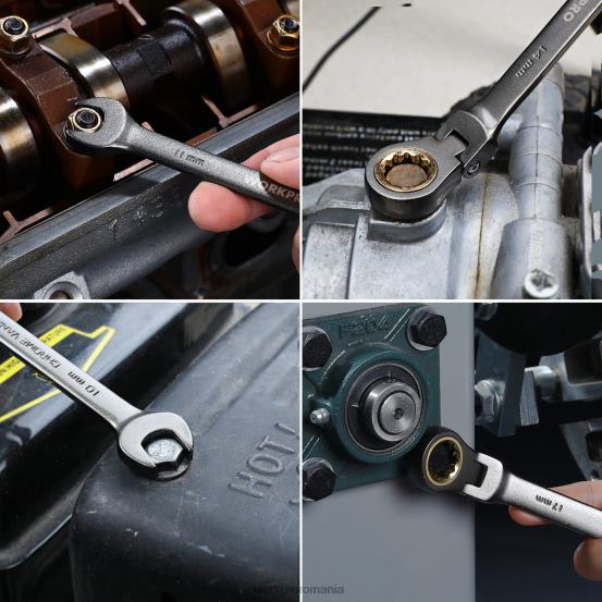 Set de chei combinate cu clichet cu cap flexibil, 8 buc, cu geanta organizatoare WORKPRO 2HX8086 util instrument