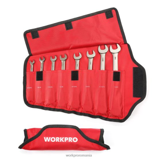 Set de chei combinate cu clichet cu cap flexibil, 8 buc, cu geanta organizatoare WORKPRO 2HX8086 util instrument