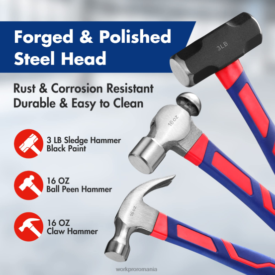 Set de ciocane 5 buc WORKPRO 2HX80136 morden instrument