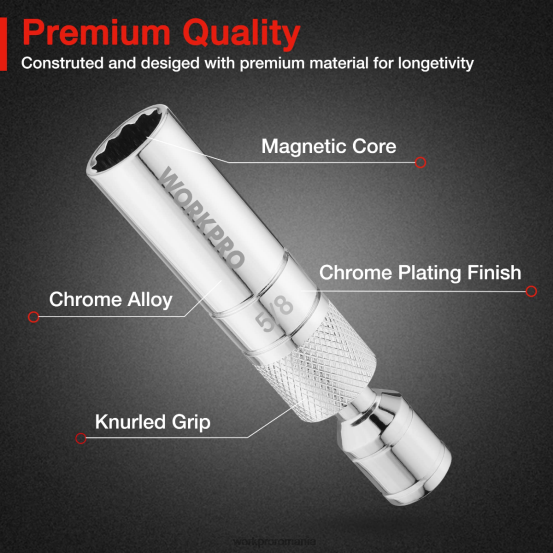 bujie magnetică pivotantă cu priză de perete subțire WORKPRO 2HX80147 util instrument