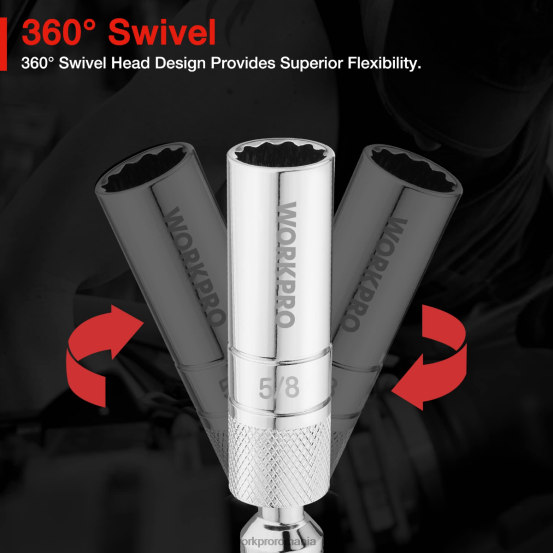 bujie magnetică pivotantă cu priză de perete subțire WORKPRO 2HX80147 util instrument