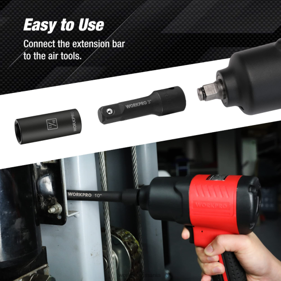 Set de bare de extensie 9 buc WORKPRO 2HX80141 morden instrument