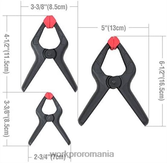 Set de cleme cu arc din nailon de 16 buc pentru prelucrarea lemnului, studiouri de fotografie și lucrări de bricolaj WORKPRO 2HX80125 morden instrument