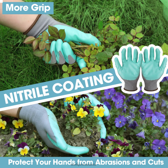 Set de 4 unelte de grădină din aluminiu WORKPRO 2HX80285 alb/roz instrument