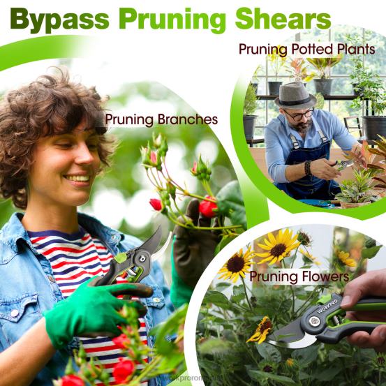 foarfece de tundere de gradina pachet de 2, foarfece de tundere bypass si foarfece de gradina drepte WORKPRO 2HX80280 morden instrument