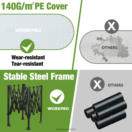 seră portabilă walk-in WORKPRO 2HX80289 util instrument