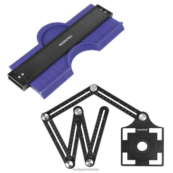 set combinat de instrumente de măsurare a unghiului pe 6 laturi și indicator de contur WORKPRO 2HX80107 nou instrument