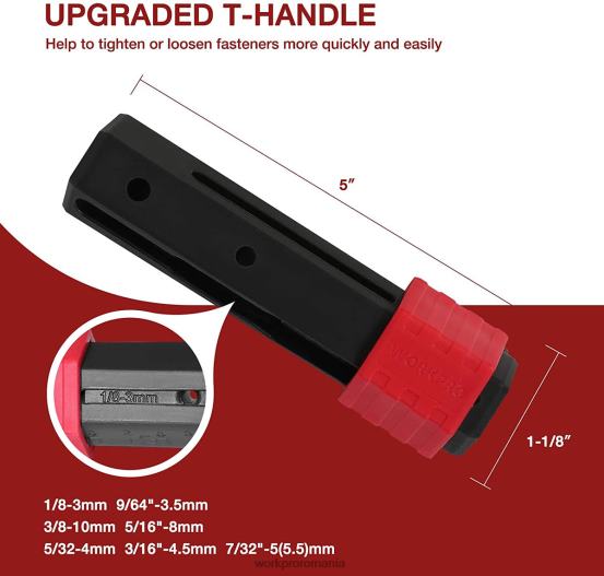 Set de chei hexagonale cu braț lung de 27 de bucăți pentru aderență excelentă și transfer de cuplu WORKPRO 2HX8062 util instrument