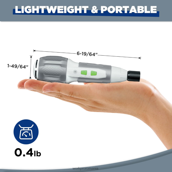 Kit de șurubelniță cu acumulator litiu-ion reîncărcabil USB de 4 V fără fir WORKPRO 2HX80236 roz/alb instrument