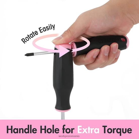 Set șurubelnițe magnetice 6 buc WORKPRO 2HX80244 roz instrument