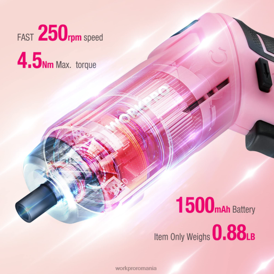 Trusă de instrumente pentru acasă 18 buc WORKPRO 2HX80102 roz/albastru instrument