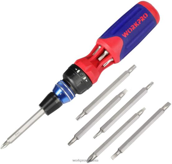 Șurubelniță cu mecanism de încărcare rapidă multi-biți cu clichet 12 în 1 WORKPRO 2HX80101 morden instrument