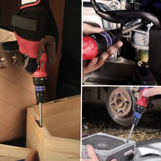 Șurubelniță cu mecanism de încărcare rapidă multi-biți cu clichet 12 în 1 WORKPRO 2HX80101 morden instrument