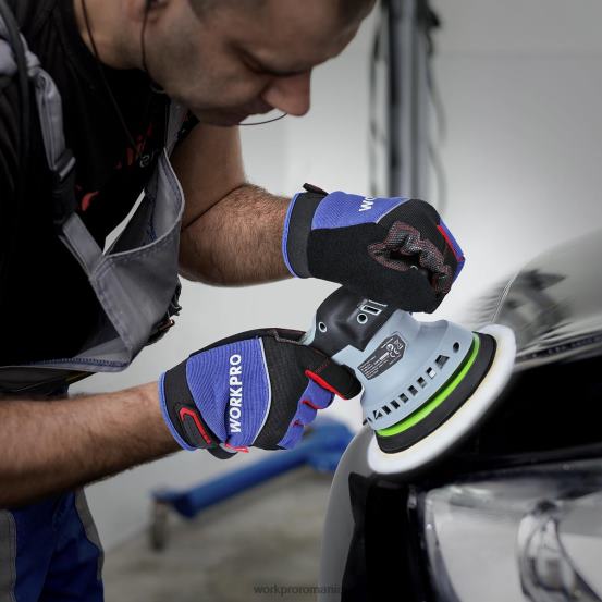 Polizor tampon auto fără fir de 6 inci cu acțiune dublă cu 2 baterii reîncărcabile de 12 V WORKPRO 2HX80238 morden instrument