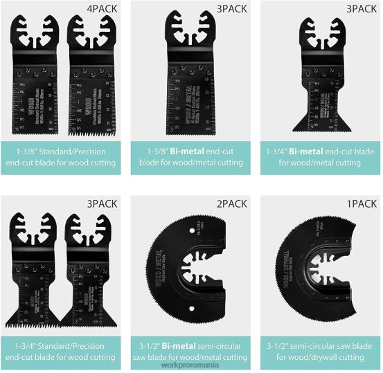 Set 23 buc. pânze de ferăstrău oscilante metal/lemn WORKPRO 2HX80194 util instrument