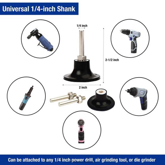 Set de 101 discuri de șlefuit discuri de 2 inch cu suport de 1/4 inch WORKPRO 2HX80193 util instrument