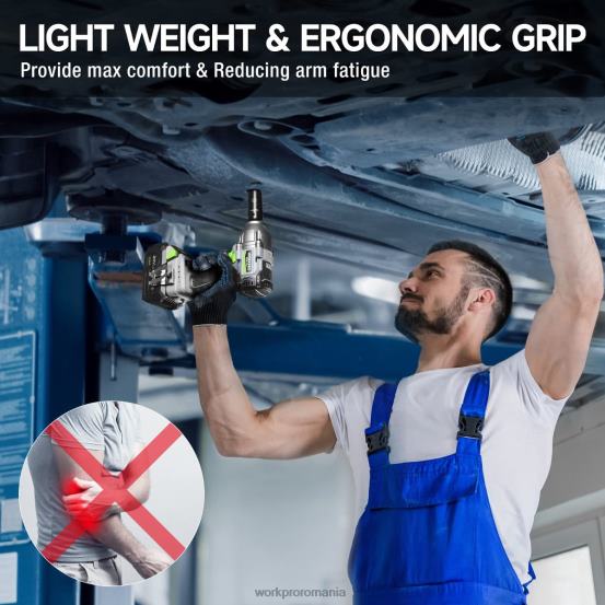 Cheie de impact fără fir de 20 V, cu baterie de 4,0 ah, încărcător rapid, 4 prize de impact și cutie de depozitare WORKPRO 2HX80188 morden instrument