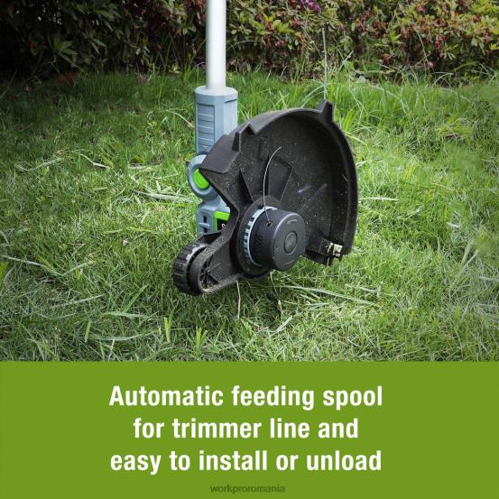 Trimmer / mașină de tuns fără fir de 20 V 12 inchi cu baterie litiu-ion de 2 Ah Încărcător rapid de 1 oră Linie de tuns 16,4 ft inclusă WORKPRO 2HX80293 util instrument