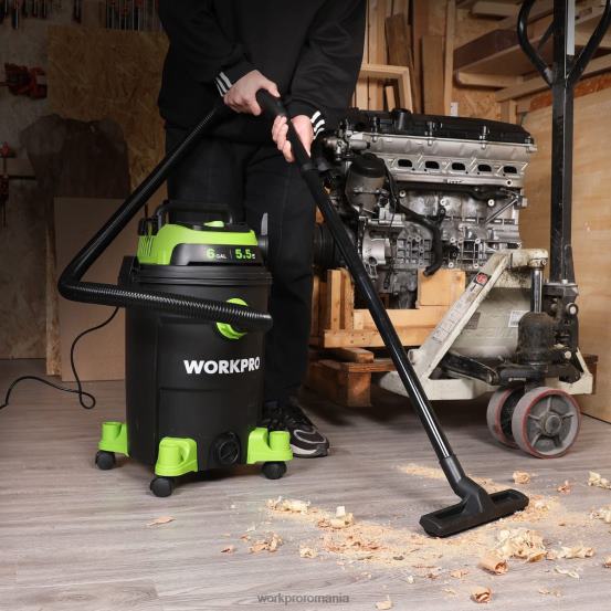 Aspirator de magazin de 6 galoane Aspirator de magazin de 5,5 cai putere de vârf cu furtun cu filtru hepa și accesorii WORKPRO 2HX80215 util instrument